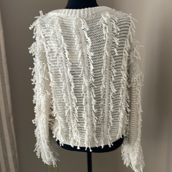 Sweater with fringe; size large - Picture 2 of 5